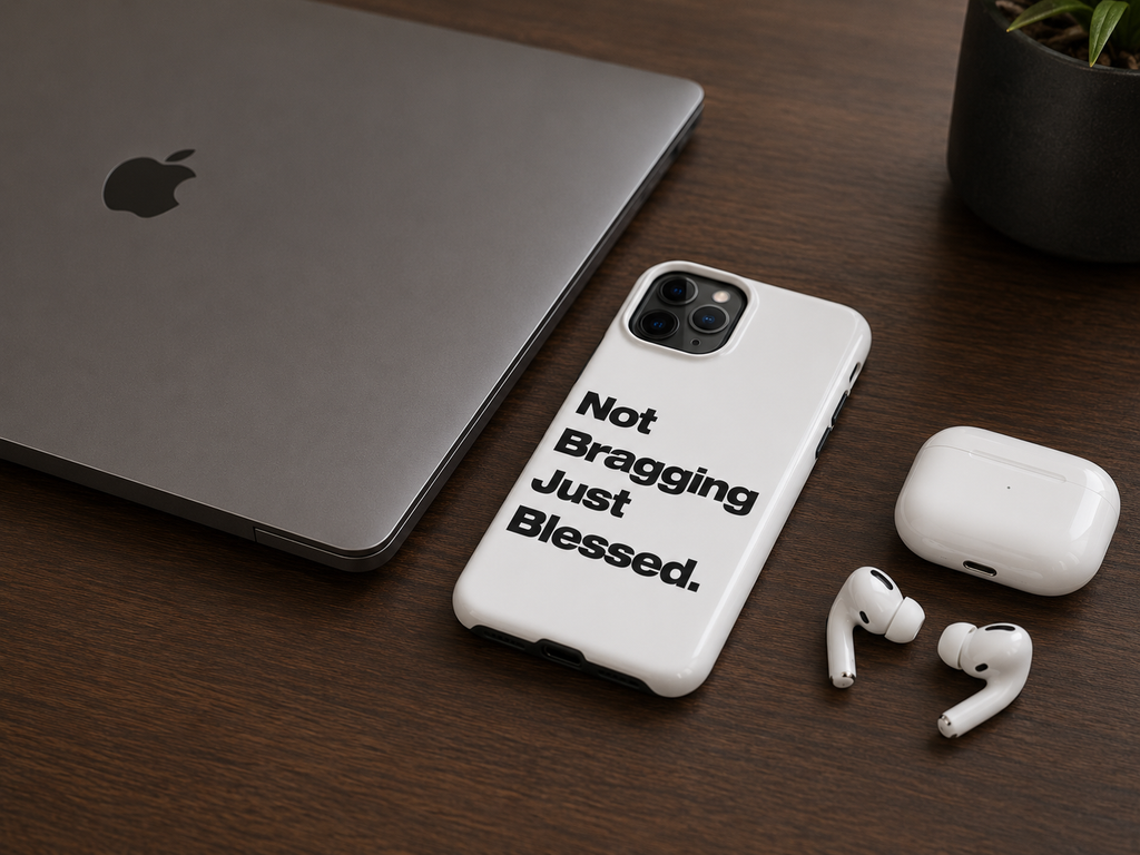 Not Bragging Just Blessed. Snap Case for iPhone® (White)