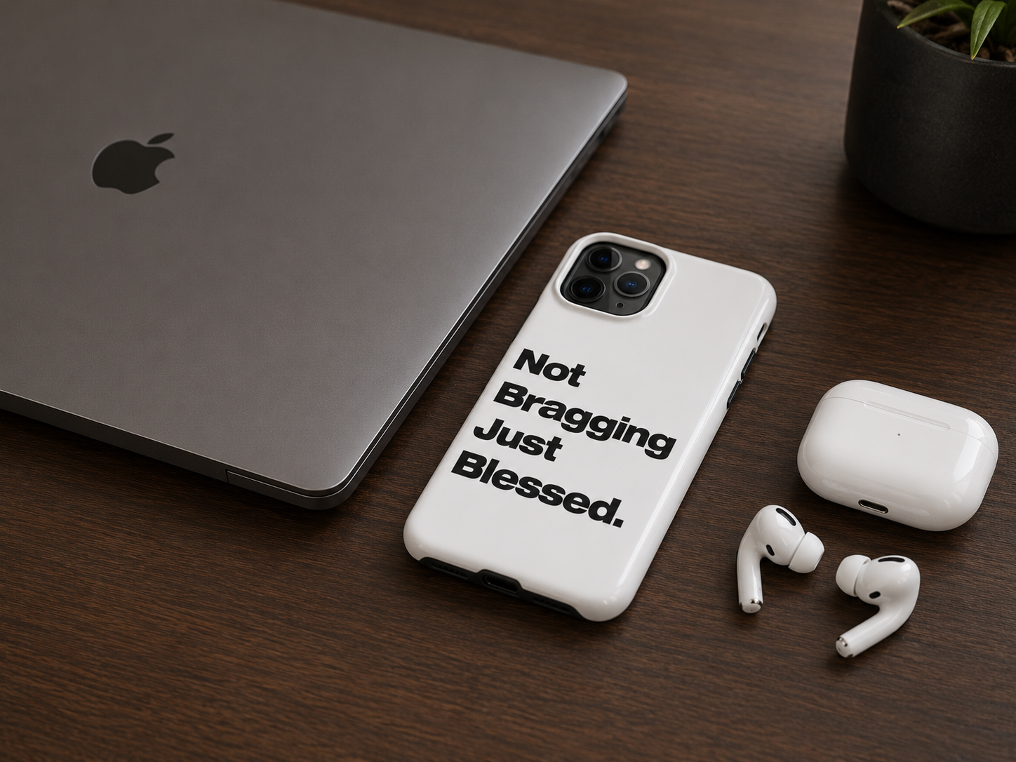 Not Bragging Just Blessed. Snap Case for iPhone® (White)